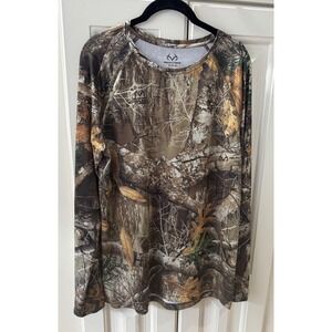 Realtree Edge Camo Long Sleeve‎ Hunting T-Shirt Mens Medium (38-40) EUC